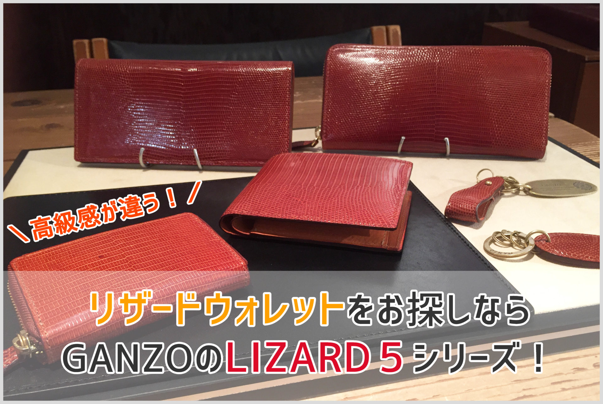 紹介＆解説】GANZOのLIZARD5(リザード5)は最上級のトカゲ革を使用した 